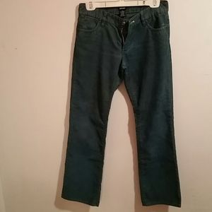 Blue/teal corduroy pants